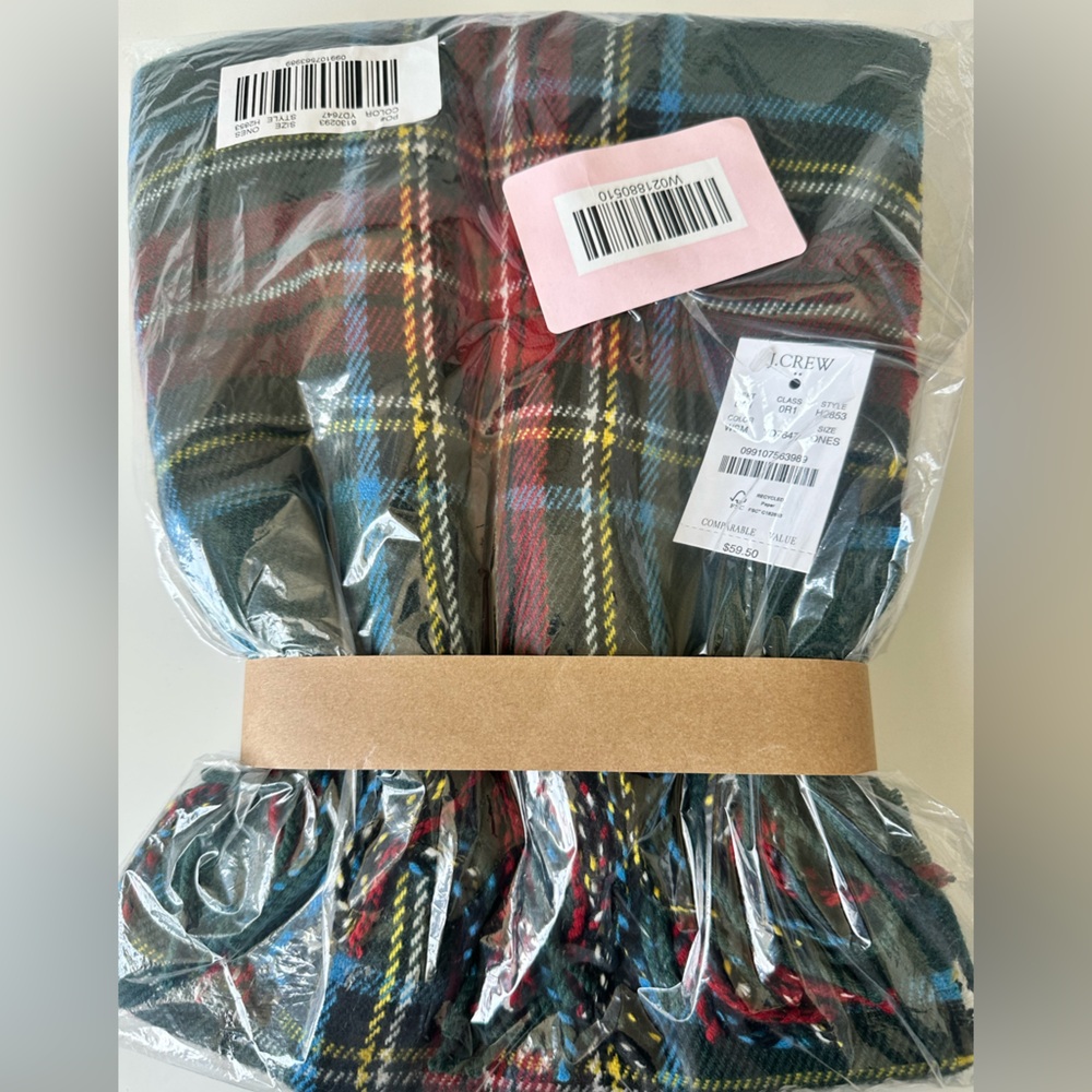 BNWT J. Crew Factory Tartan Plaid Scarf